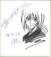 Rurouni Kenshin: Shikishi Original Drawing of Kenshin - Watsuki